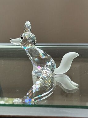 Vintage Swarovski Crystal Fox Figurine Retired No Box